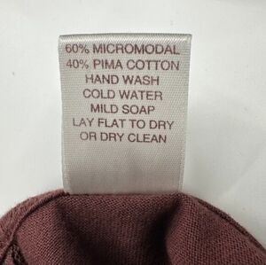 Peruvian Connection 1/2 Sleeve Knee Length Jersey Dress in Burgundy Brown Size L